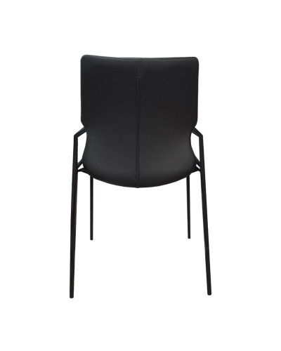 Stul Nurayza Concept, eko dəri/metal, qara, 51x48x90 sm