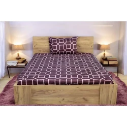 Комплект постельного белья Luxe Cotton 000444, пододеяльник 100х200 см, наволочка 50х70 см, односпальный, сатин, разноцвеиный