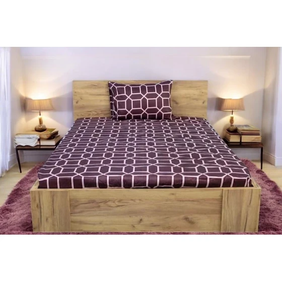 Комплект постельного белья Luxe Cotton 000444, пододеяльник 100х200 см, наволочка 50х70 см, односпальный, сатин, разноцвеиный Комплект постельного белья Luxe Cotton 000444, пододеяльник 100х200 см, наволочка 50х70 см, односпальный, сатин, разноцвеиный