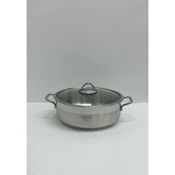 Кастрюля Nipmar 28 см, 5.7 л, сталь, серебристая