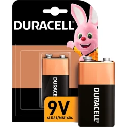 Batareya Duracell 6LR61 MN1604 9V, 1 əd, 12x8.5x1.5 mm, 57 q