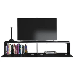 Тумба под ТВ Ev Plus 12115839, ЛДСП, антрацит, 180x35x35 см