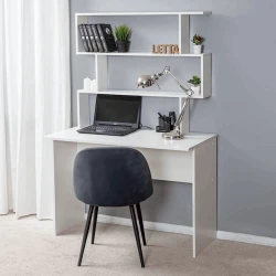 Письменный стол Letta, белый, ЛДСП, 110х55х161 см Письменный стол Letta, белый, ЛДСП, 110х55х161 см