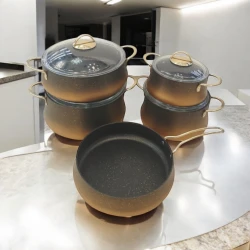 Набор кастрюль Gallery Home GH-000119, 20/24/28 см, алюминий, разноцветный, 3 шт