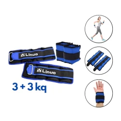 Утяжелители для рук и ног 02125071, голубой, 36x15 см, 3 кг, 2 шт