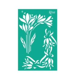 Трафарет самоклеящийся Rosa Talent №8 Цветы, угловой, 13х20 см