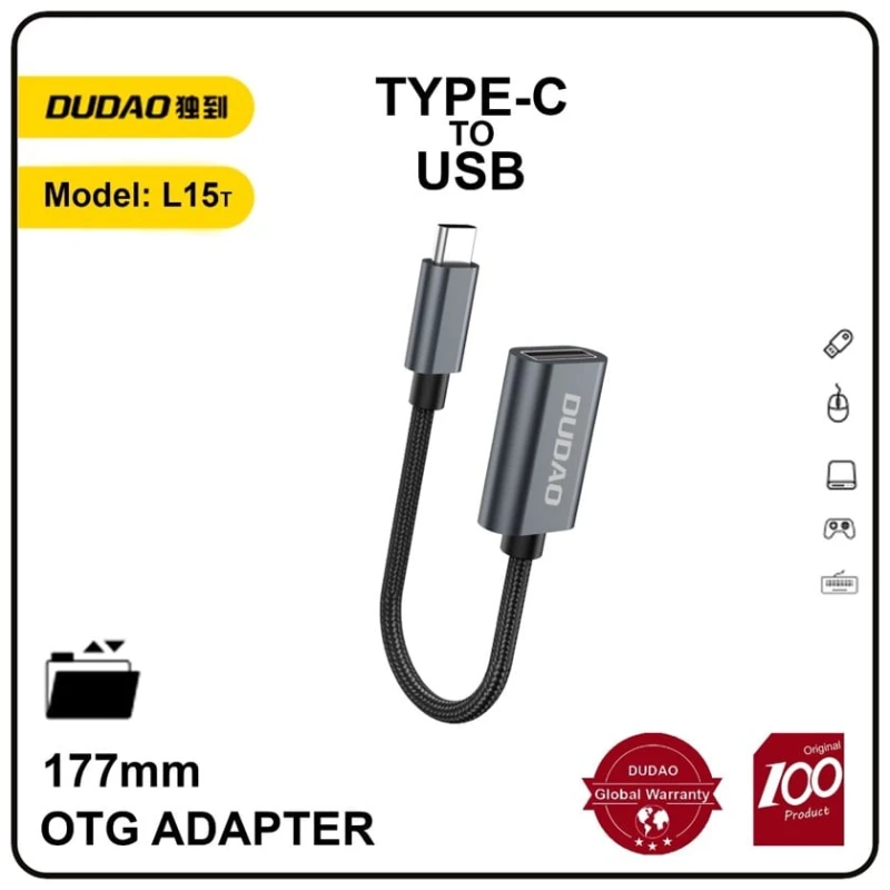 Adapter DUDAO L15T Type-C to USB, Qara