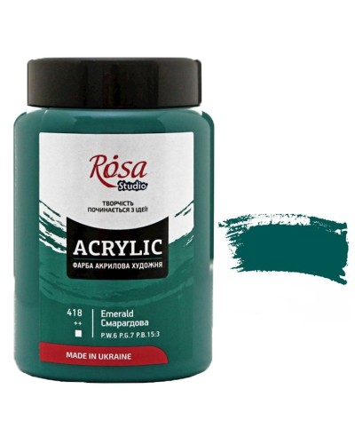 Akril boya Rosa Studio 418, zümrüd, 400 ml