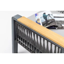 Bağ üçün mebel dəsti Terazzi Artemis Plus MY43, masa 140x78x68 sm, divan 80x194x68 sm, kreslo 79x74x68 sm