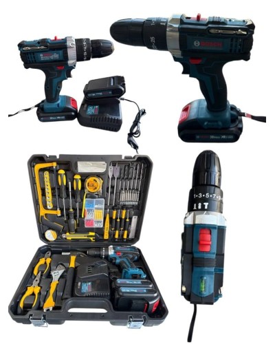 Drel-şurup bağlayan Bosch + 2 akkumulyator + keys - Drel_bosch_nabor_00080