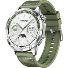 Ağıllı saat Huawei Watch GT 4 46mm Phoinix-B19W Silver W/Green Woven (55020BGY)