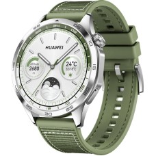 Ağıllı saat Huawei Watch GT 4 46mm Phoinix-B19W Silver W/Green Woven (55020BGY)