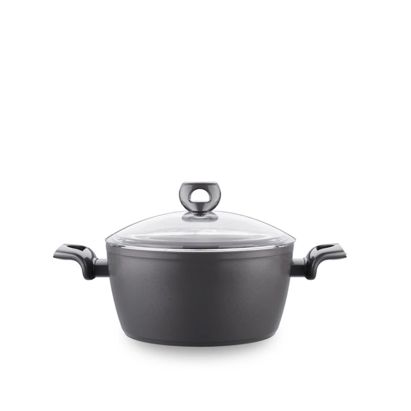 Кастрюля Korkmaz Nora A3931, 24x11.7 см, черная