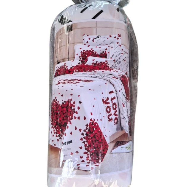 Комплект постельного белья на резинке Furkan FA tekstil-364, простыня 150х220 см, наволочка 1 шт х 50х70 см