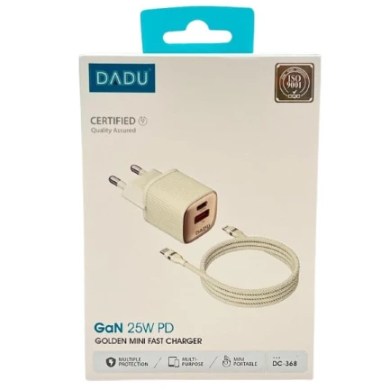 Зарядное устройство Dadu GaN DC-368 25W PD Golden