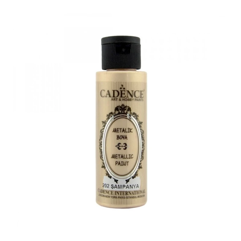 Перламутровая краска-металлик Cadence Metallic Paint 202 Champagne, Шампанское, 70 мл Перламутровая краска-металлик Cadence Metallic Paint 202 Champagne, Шампанское, 70 мл