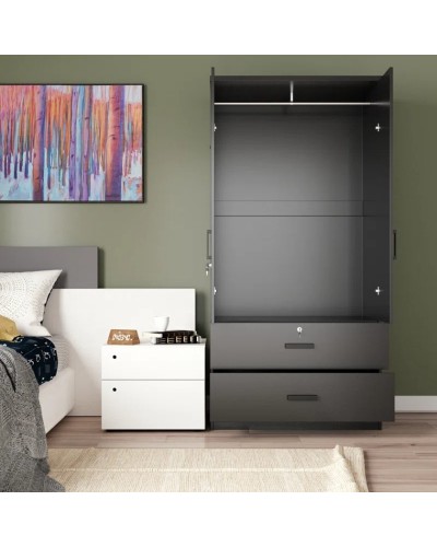 Şkaf Art Mebel Art-80-42, boz, 210х80х50 sm