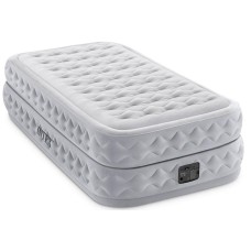 Təknəfərlik şişmə döşək-çarpayı Intex Supreme Air-Flow 64488 quraşdırılmış nasos ilə 220V, boz, 99x191x51 sm