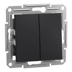 Выключатель Schneider Electric Asfora EPH0600171, черный, 7.1х7.1 см