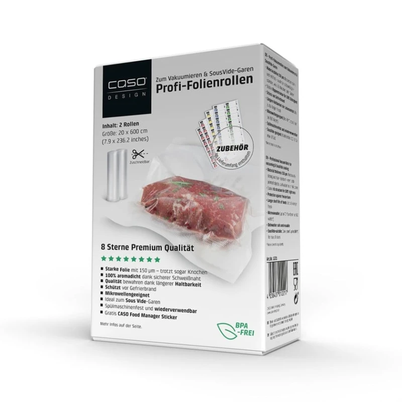 Вакуумный рулон CASO Designe 1221, 2 шт, 20x600 см Вакуумный рулон CASO Designe 1221, 2 шт, 20x600 см