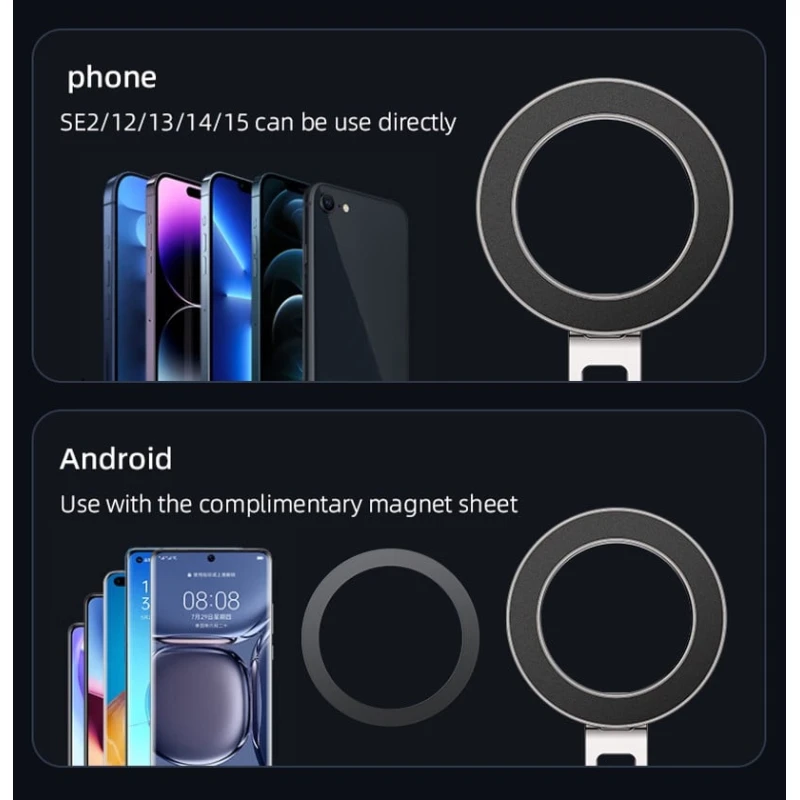 Магнитный автомобильный держатель для телефона Yesido C203 for Apple iPhone 12-15 Black Магнитный автомобильный держатель для телефона Yesido C203 for Apple iPhone 12-15 Black