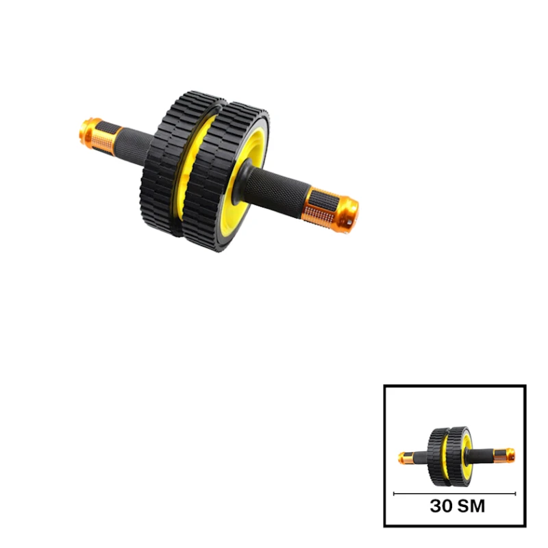 Ролик для пресса Gymnic 202022000090, 30x14x7 см, желтый/черный Ролик для пресса Gymnic 202022000090, 30x14x7 см, желтый/черный