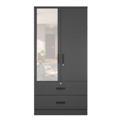 Шкаф Art Mebel Art-60-37, серый, 210х60х50 см Шкаф Art Mebel Art-60-37, серый, 210х60х50 см