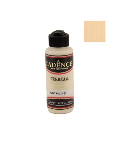 Akril boya Cadence Premium Acrylic Paint 0650 Ivory, fil sümüyü, 120 ml