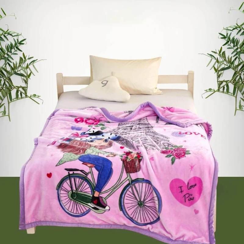 Детское плед покрывало Narlı 000783, односпальное, шелк/бамбук, разноцветное, 150x200 см