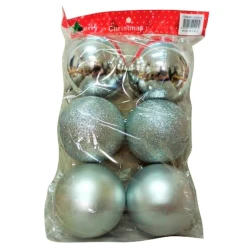 Набор елочных игрушек PR-1471, 6 шт, серебристый Набор елочных игрушек PR-1471, 6 шт, серебристый