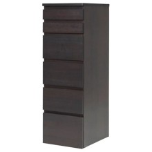 Komod IKEA Malm, DSP, tünd qəhvəyi, 40x48.5x123 sm