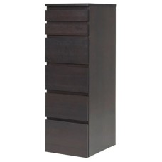 Komod IKEA Malm, DSP, tünd qəhvəyi, 40x48.5x123 sm