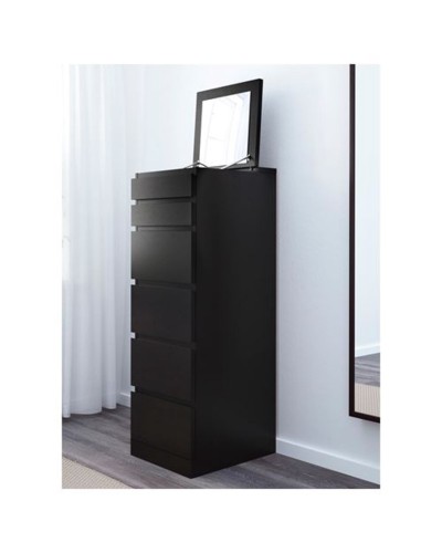 Komod IKEA Malm, DSP, tünd qəhvəyi, 40x48.5x123 sm