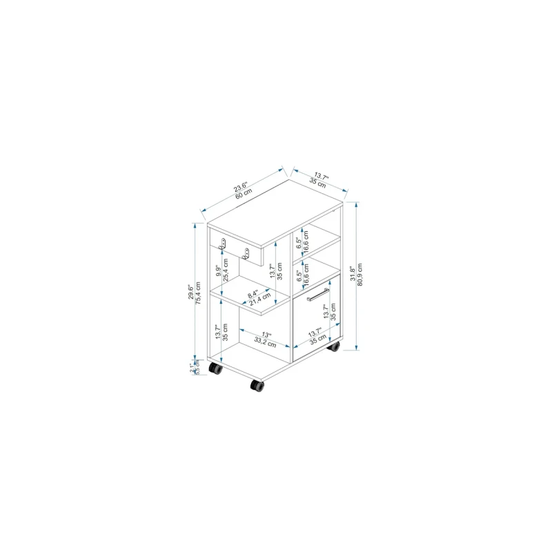 Stellaj Ev Plus 12115605, LDSP, ağ, 81x60x35 sm Stellaj Ev Plus 12115605, LDSP, ağ, 81x60x35 sm