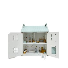 Kukla evi M5206, 3+ yaş, taxta, ağ/göy, 50x25x60 sm