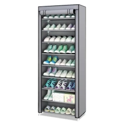 Портативнфй шкаф для обуви MS-844 9-уровневый, 60x30x160 см, серый Портативнфй шкаф для обуви MS-844 9-уровневый, 60x30x160 см, серый