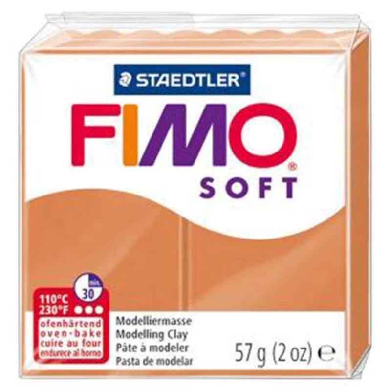 Глина Fimo Soft полимерная, мягкая, 57г, коньяк