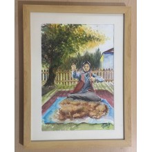 Rəsm Azərbaycanın zəhmətkeş qadınları, akvarel, 50x38 sm