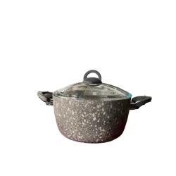 Кастрюля Cena, гранит, серая, 26 см