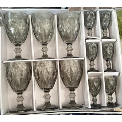 Набор (6 бокалов + 6 рюмок), серый, 330 мл Набор (6 бокалов + 6 рюмок), серый, 330 мл