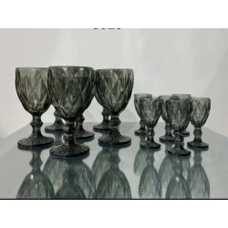 Набор (6 бокалов + 6 рюмок), серый, 330 мл Набор (6 бокалов + 6 рюмок), серый, 330 мл