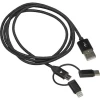 Кабель-разветвитель Ideenwelt 3 in 1 USB-A/USB-C/MicroUSB/Lightning, черный, 1 м