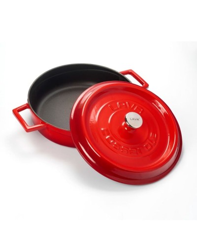 Qazan Lava Multi-Purpose, çuqun, qırmızı, 28 sm, 3.5 l