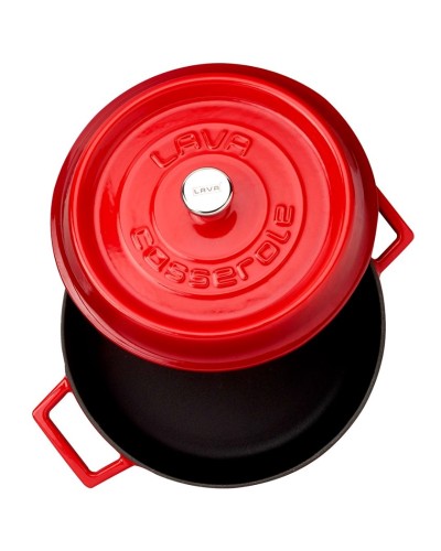 Qazan Lava Multi-Purpose, çuqun, qırmızı, 28 sm, 3.5 l