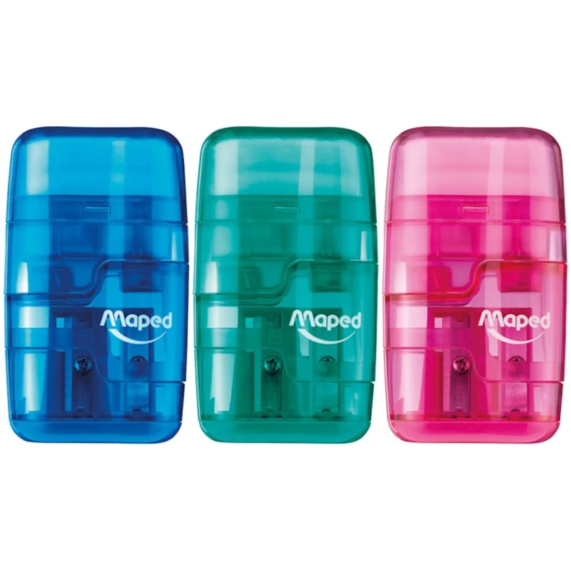 Точилка Maped Connect, с ластиком, c контейнером для стружки, в ассортименте