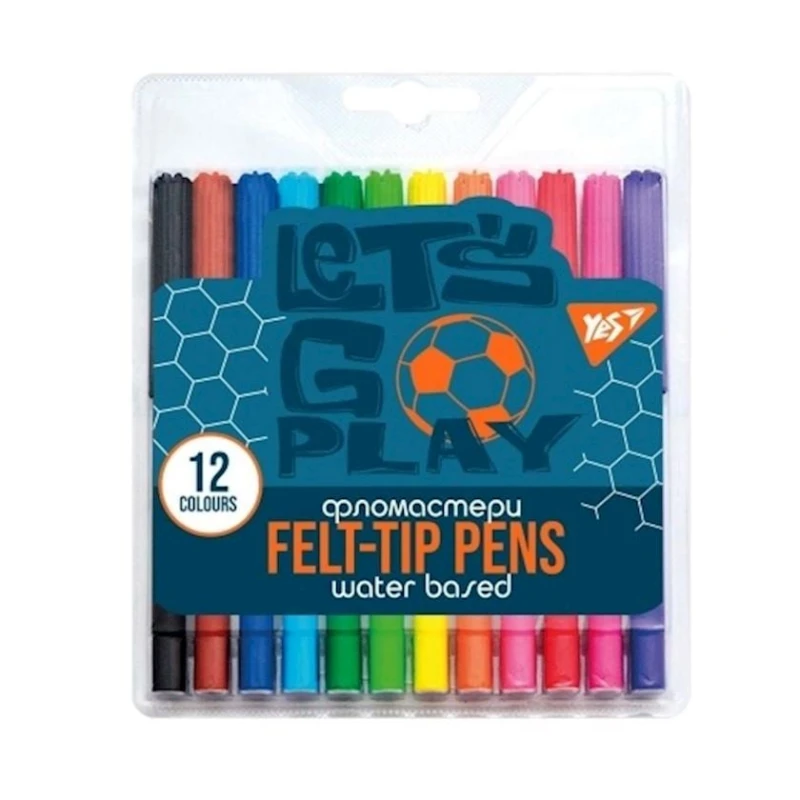Набор фломастеров Yes Football 650483, 12 шт