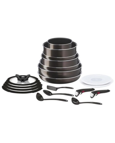 Tava dəsti Tefal Ingenio XL Intense, titan, qara, 16/20/22/24/26/28 sm, 19 əd