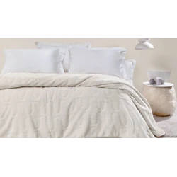 Плед Yataş Tricia, 200х220 см, двуспальный, полиэстер, бежевый