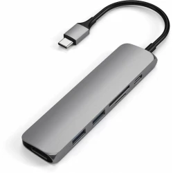 USB HUB Satechi ST-SCMA2M Aluminum Type-C Slim Multi-Port Adapter 4K V2 Space Grey