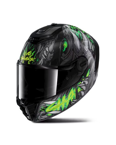 Motosikl dəbilqəsi Shark Spartan RS Shaytan HE8114EKGAXXL, ölçü XXL, qara/yaşıl